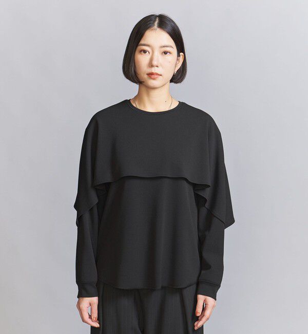 BEAUTY&YOUTH UNITED ARROWS「【WEB限定 Wardrobe DAILY MINIMAL】ケープフリル レイヤーカットソー」|Tシャツ・カットソー|