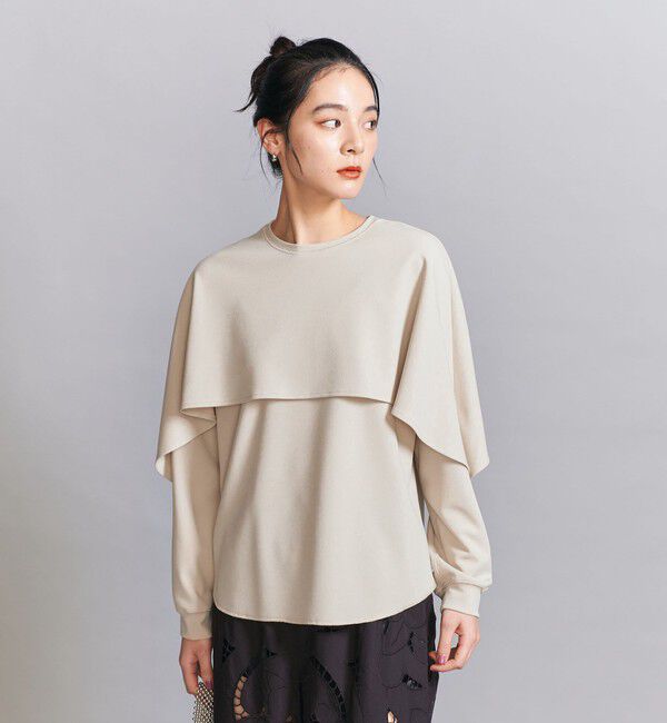 BEAUTY&YOUTH UNITED ARROWS「【WEB限定 Wardrobe DAILY MINIMAL】ケープフリル レイヤーカットソー」|Tシャツ・カットソー|