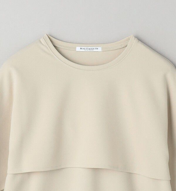 BEAUTY&YOUTH UNITED ARROWS「【WEB限定 Wardrobe DAILY MINIMAL】ケープフリル レイヤーカットソー」|Tシャツ・カットソー|