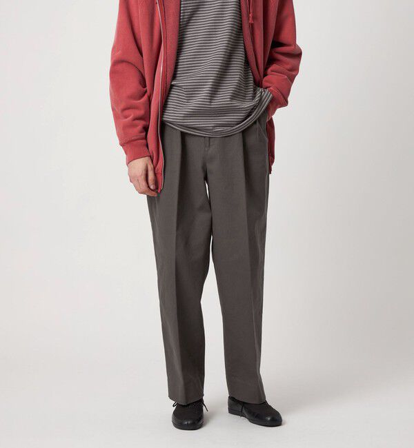 STEVEN ALAN「＜Steven Alan＞ ドリル インツープリーツ ドレス トラウザーズ」|チノ|