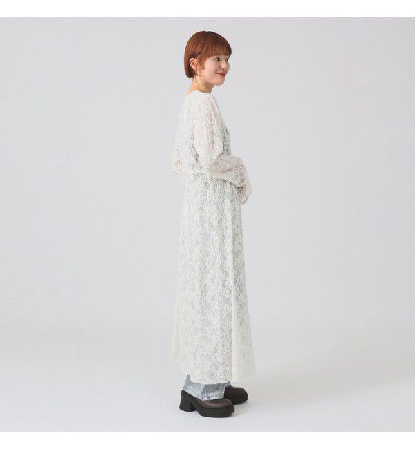 Ray BEAMS 「レース キーネック ワンピース」|ワンピース|