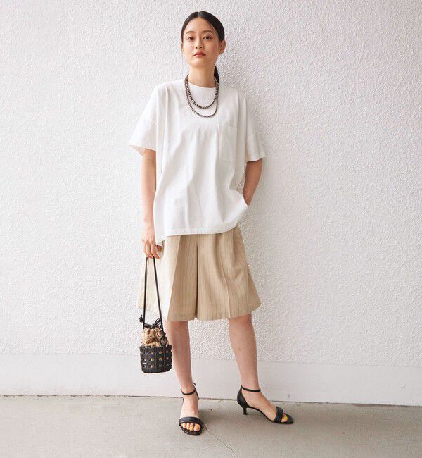 SHIPS for women「〈手洗い可能〉先染め ストライプ タック ショーツ◇」|その他|