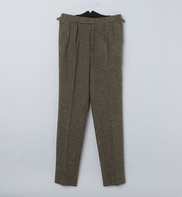 SHIPS「Fumiya Hirano THE TROUSERS: SavileRow ウール ツイード パンツ」|スラックス|ブラウン系