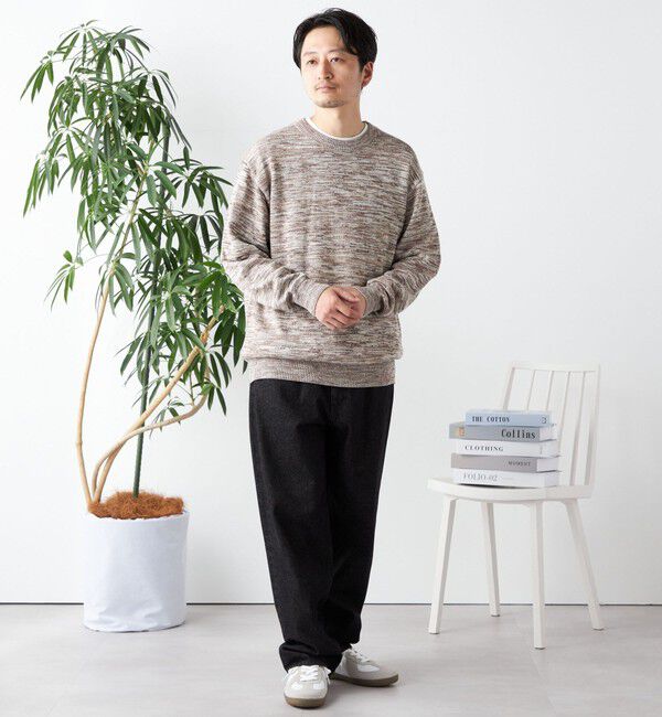 SHIPS any「SHIPS any: 〈手洗い可能〉 メランジ コットン ミックス クルーネック ニット◇」|ニット・セーター|