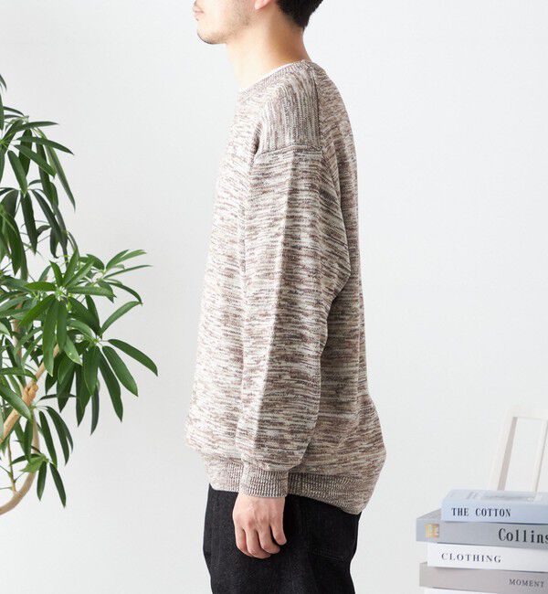 SHIPS any「SHIPS any: 〈手洗い可能〉 メランジ コットン ミックス クルーネック ニット◇」|ニット・セーター|