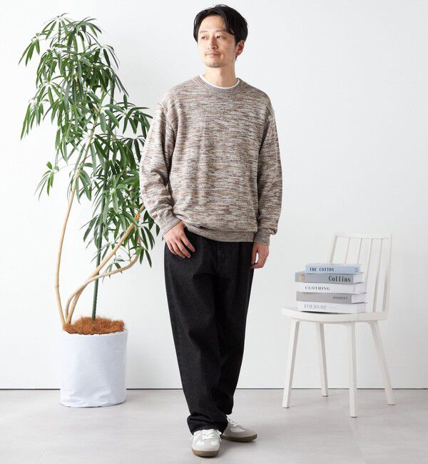 SHIPS any「SHIPS any: 〈手洗い可能〉 メランジ コットン ミックス クルーネック ニット◇」|ニット・セーター|