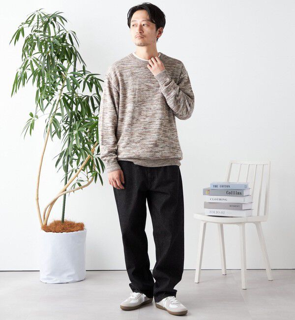 SHIPS any「SHIPS any: 〈手洗い可能〉 メランジ コットン ミックス クルーネック ニット◇」|ニット・セーター|