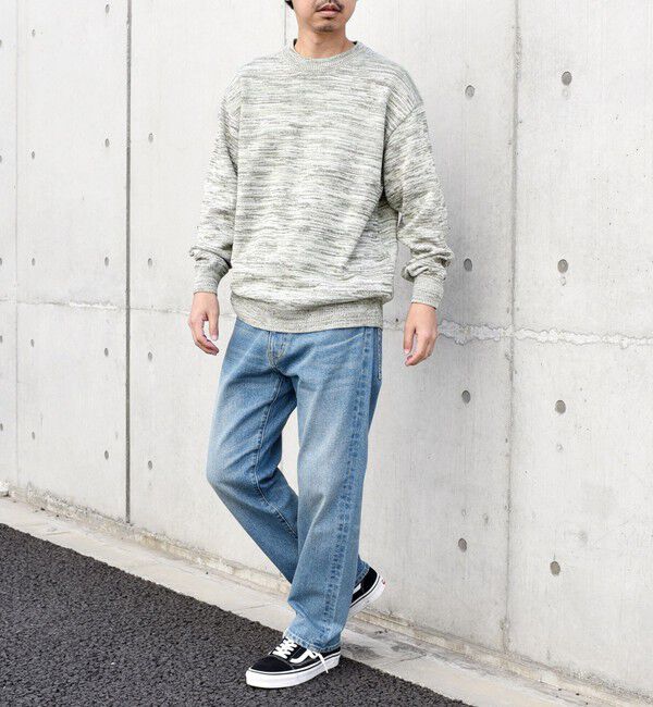 SHIPS any「SHIPS any: 〈手洗い可能〉 メランジ コットン ミックス クルーネック ニット◇」|ニット・セーター|