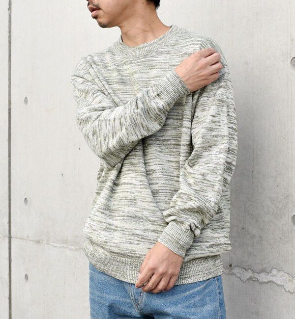 SHIPS any「SHIPS any: 〈手洗い可能〉 メランジ コットン ミックス クルーネック ニット◇」|ニット・セーター|