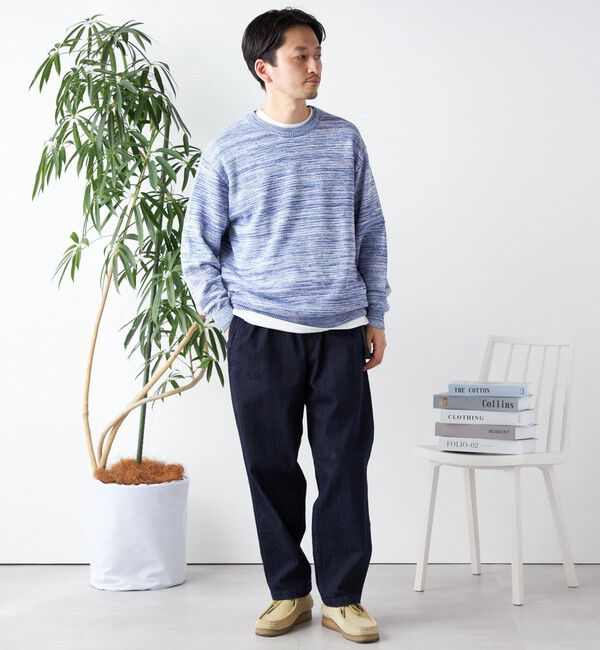 SHIPS any「SHIPS any: 〈手洗い可能〉 メランジ コットン ミックス クルーネック ニット◇」|ニット・セーター|