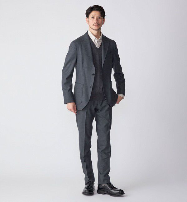 SHIPS「SHIPS:〈セットアップ対応/手洗い可能〉 バーズアイ パンツ」|スラックス|