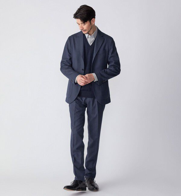 SHIPS「SHIPS:〈セットアップ対応/手洗い可能〉 バーズアイ パンツ」|スラックス|