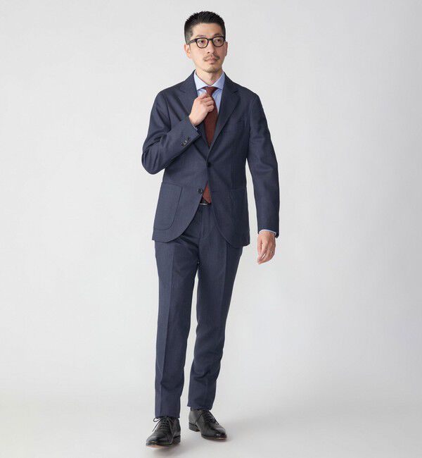 SHIPS「SHIPS:〈セットアップ対応/手洗い可能〉 バーズアイ パンツ」|スラックス|