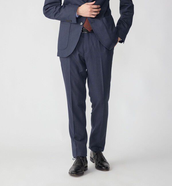 SHIPS「SHIPS:〈セットアップ対応/手洗い可能〉 バーズアイ パンツ」|スラックス|