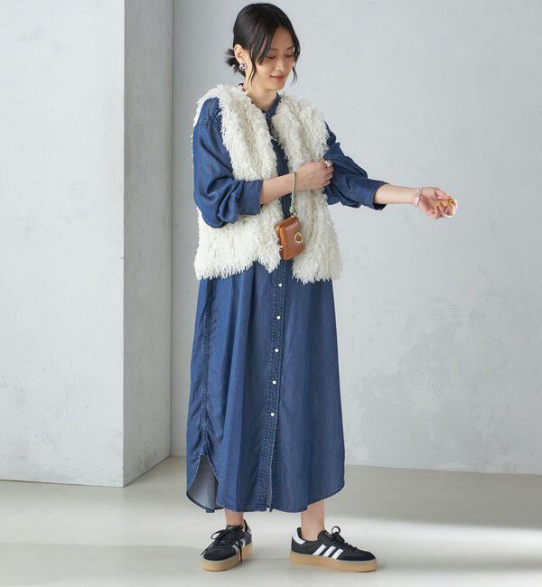 SHIPS for women「〈手洗い可能〉フェザー ヤーン ショート ジレ 24SS ◇」|ベスト・ジレ|