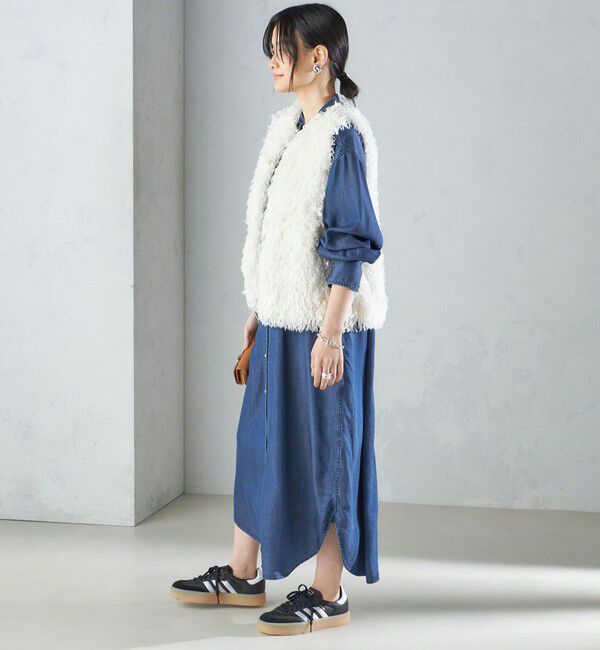 SHIPS for women「〈手洗い可能〉フェザー ヤーン ショート ジレ 24SS ◇」|ベスト・ジレ|