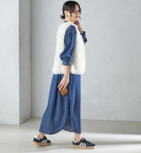 SHIPS for women「〈手洗い可能〉フェザー ヤーン ショート ジレ 24SS ◇」|ベスト・ジレ|