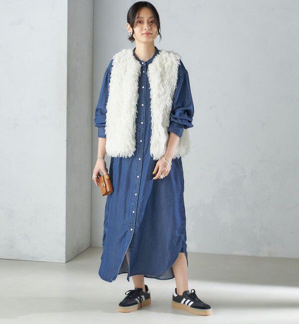 SHIPS for women「〈手洗い可能〉フェザー ヤーン ショート ジレ 24SS ◇」|ベスト・ジレ|