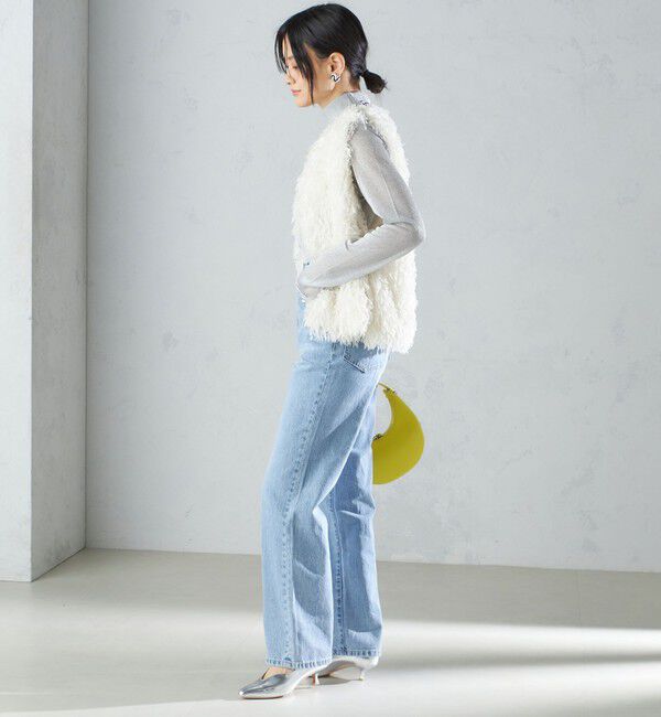 SHIPS for women「〈手洗い可能〉フェザー ヤーン ショート ジレ 24SS ◇」|ベスト・ジレ|