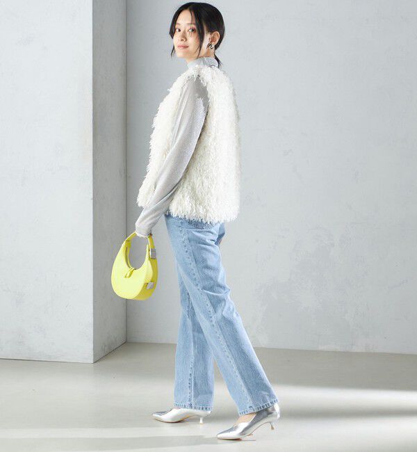 SHIPS for women「〈手洗い可能〉フェザー ヤーン ショート ジレ 24SS ◇」|ベスト・ジレ|