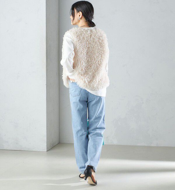 SHIPS for women「〈手洗い可能〉フェザー ヤーン ショート ジレ 24SS ◇」|ベスト・ジレ|