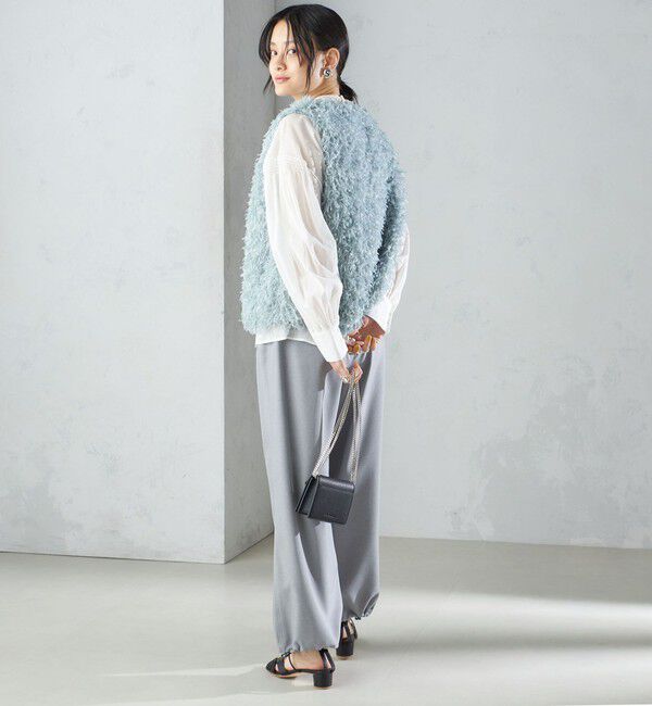 SHIPS for women「〈手洗い可能〉フェザー ヤーン ショート ジレ 24SS ◇」|ベスト・ジレ|