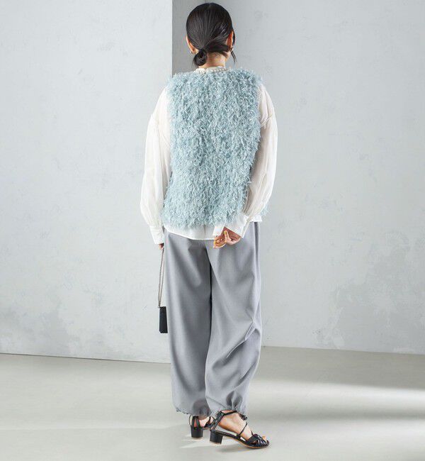 SHIPS for women「〈手洗い可能〉フェザー ヤーン ショート ジレ 24SS ◇」|ベスト・ジレ|