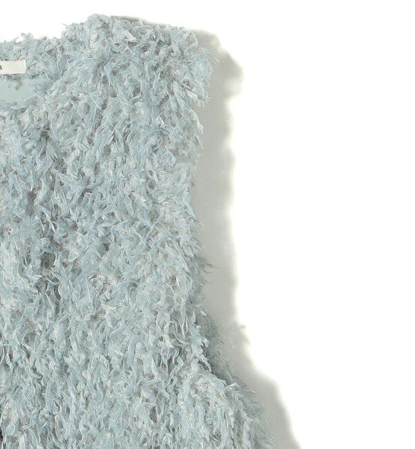 SHIPS for women「〈手洗い可能〉フェザー ヤーン ショート ジレ 24SS ◇」|ベスト・ジレ|