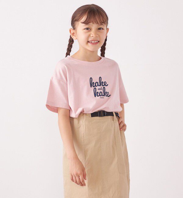SHIPS any「【SHIPS any別注】MONMIMI: グラフィック プリント 半袖 Tシャツ<KIDS>」|Tシャツ・カットソー|ピンク