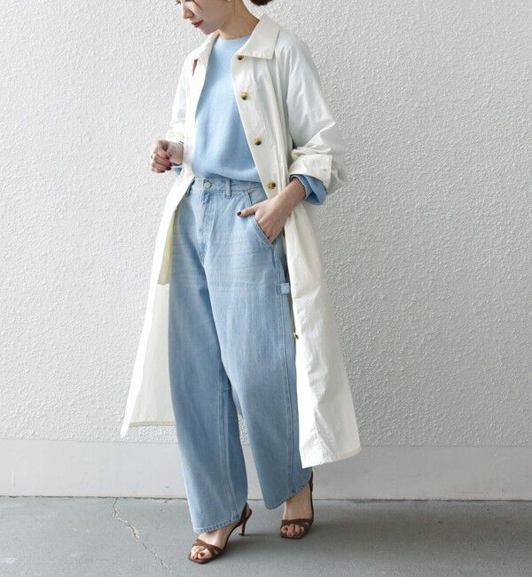 SHIPS any「SHIPS any:〈洗濯機可能〉スタンドカラー ドロスト ギャザー ロング コート」|その他|