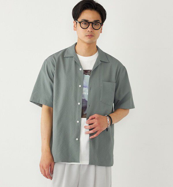 SHIPS Colors 「SHIPS Colors:〈接触冷感・吸水速乾・洗濯機可能〉ライト サッカー シャツ◇」|シャツ・ブラウス|