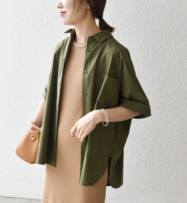 SHIPS any「SHIPS any:〈洗濯機可能〉タイプライター スリット ポケット ビッグ シャツ」|シャツ・ブラウス|