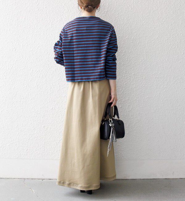 SHIPS any「ORCIVAL:〈手洗い可能〉ボートネック ボーダー ロングスリーブ プルオーバー 25AW」|Tシャツ・カットソー|