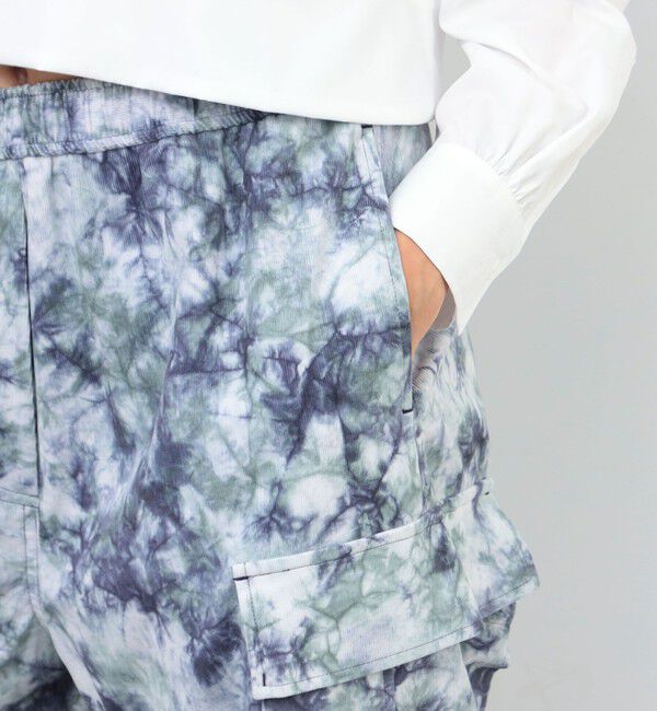 BACCA「メランジェコーデュロイ タイダイパラシュートパンツ」|カーゴ|