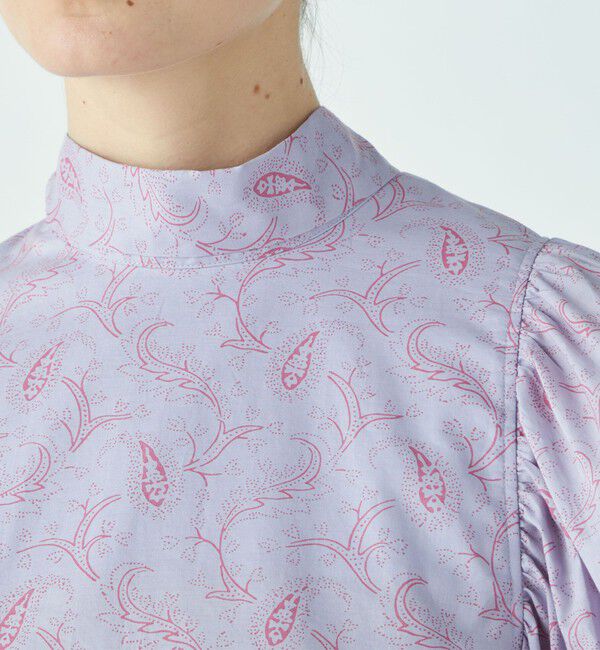 SOULEIADO「コットンプリント バックボウタイブラウス」|シャツ・ブラウス|