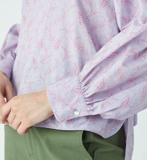 SOULEIADO「コットンプリント バックボウタイブラウス」|シャツ・ブラウス|