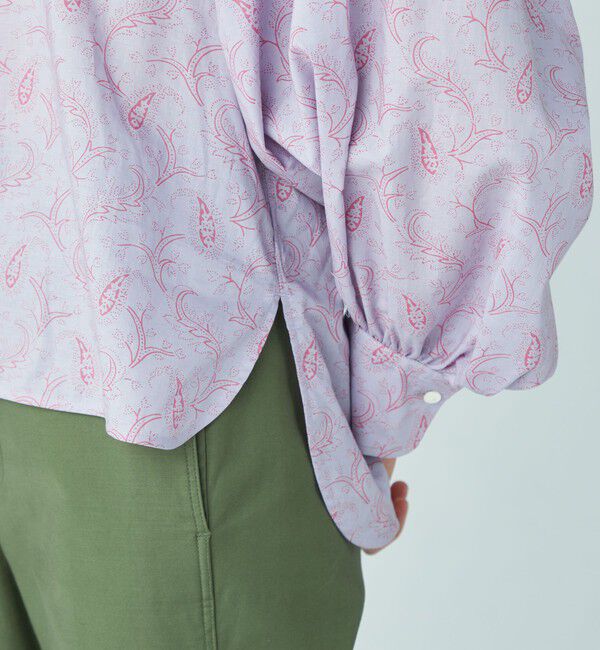 SOULEIADO「コットンプリント バックボウタイブラウス」|シャツ・ブラウス|