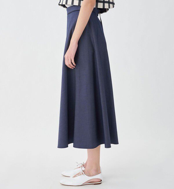 TOMORROWLAND collection「コットンシルクデニム サーキュラースカート」|フレア|