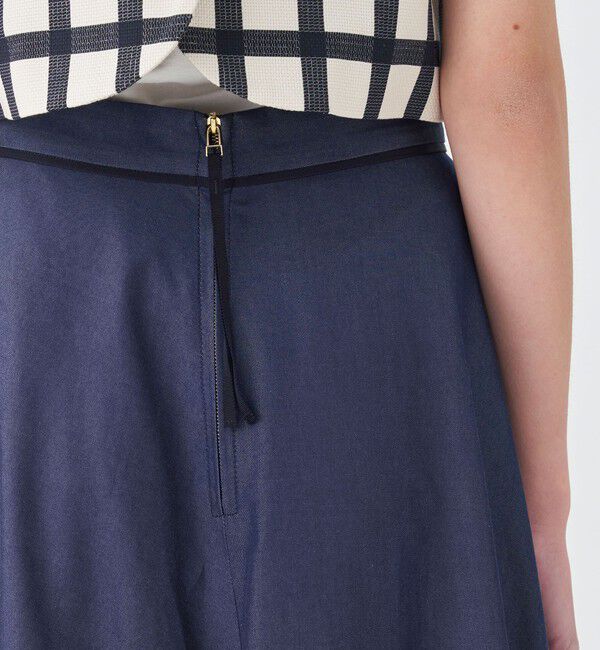 TOMORROWLAND collection「コットンシルクデニム サーキュラースカート」|フレア|