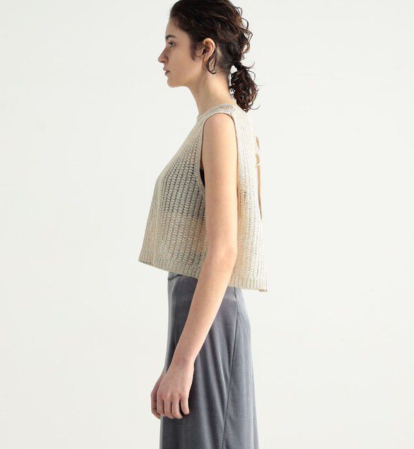 BACCA「オーロラフィルム リネンベスト」|ニット・セーター|