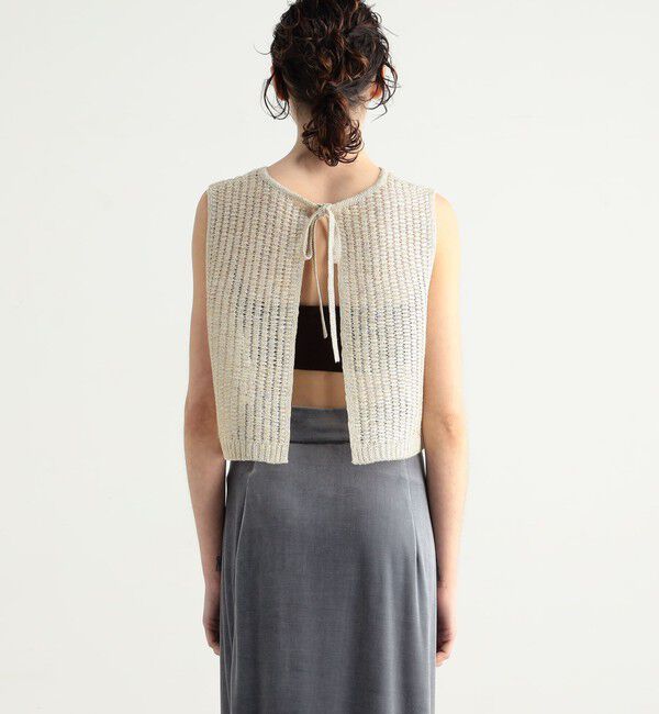 BACCA「オーロラフィルム リネンベスト」|ニット・セーター|