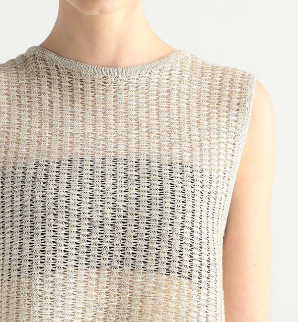 BACCA「オーロラフィルム リネンベスト」|ニット・セーター|