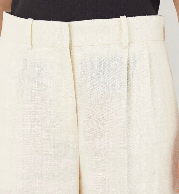DES PRES「ウェットリネン 2タックパンツ」|スラックス|