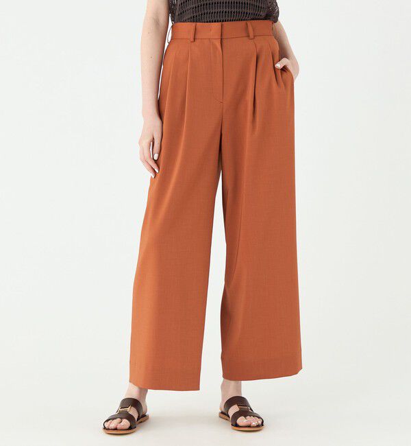 Ballsey「ポリエステルツイル ２タックスラックスパンツ」|スラックス|