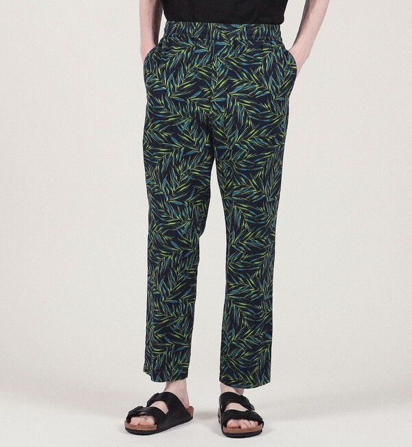 TOMORROWLAND MENS「コットン リーフプリント スリムテーパードイージーパンツ」|その他|