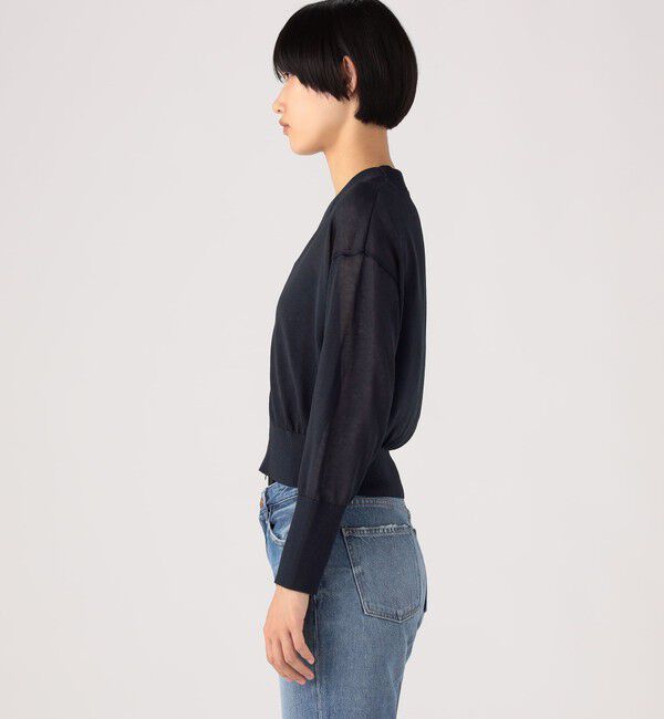 MACPHEE「ドライポリエステル ジップアップカーディガン」|カーディガン|