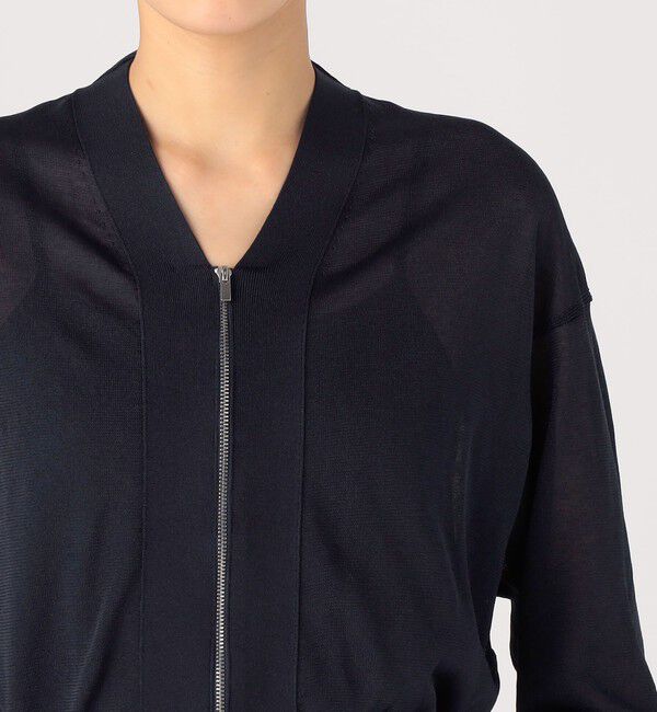 MACPHEE「ドライポリエステル ジップアップカーディガン」|カーディガン|