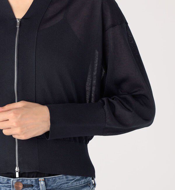 MACPHEE「ドライポリエステル ジップアップカーディガン」|カーディガン|