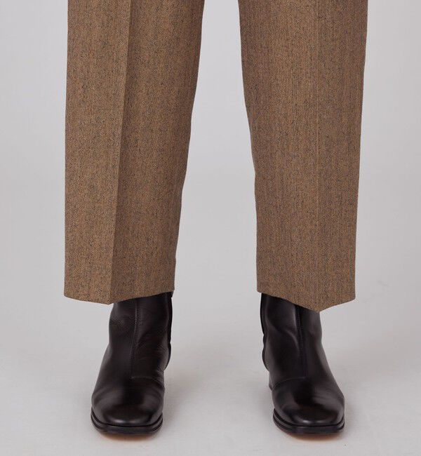 MACPHEE「ウールサキソニー テーパードパンツ」|スラックス|