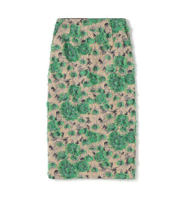 TOMORROWLAND collection「カットフラワージャカード タイトミディスカート」|タイト|46 ベージュ系